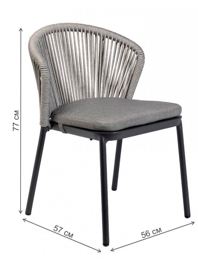 Металлическое кресло Верона 39AR-03961 темно-серый