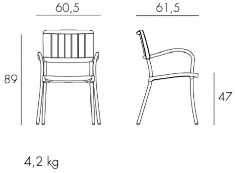 Пластиковое кресло Musa орех