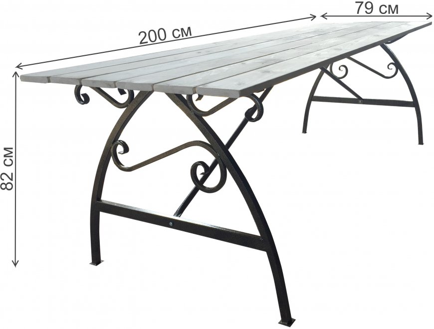 Деревянный стол Садовый 2 м