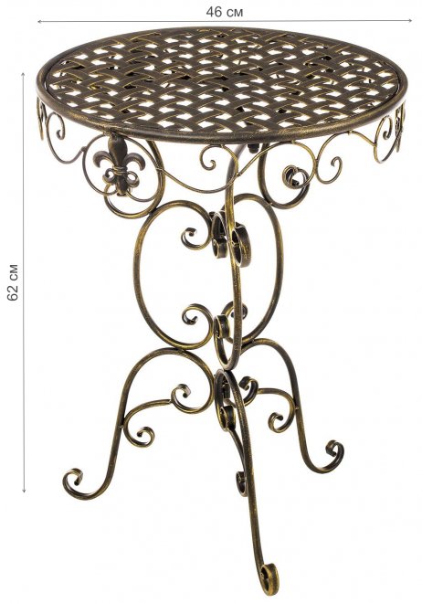 Столик круглый Бриз бронзовый