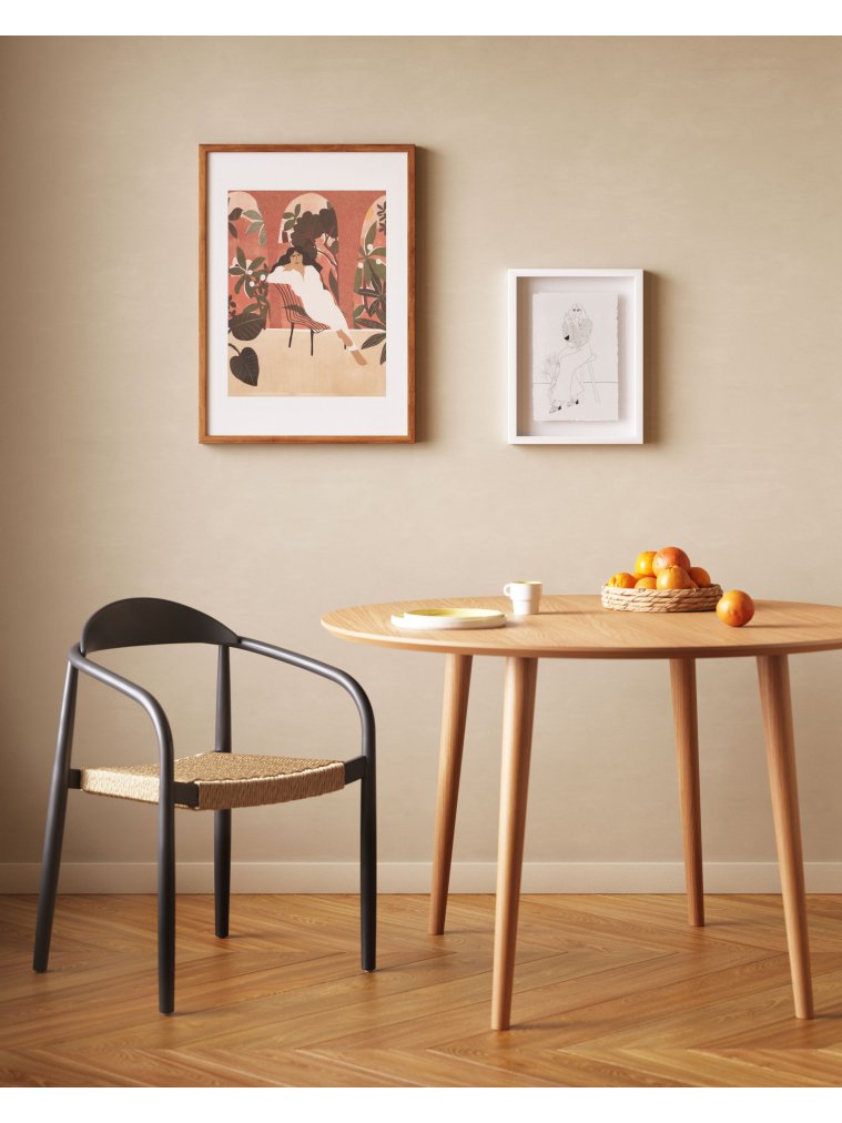 Деревянный стул Glynis черный / натуральный