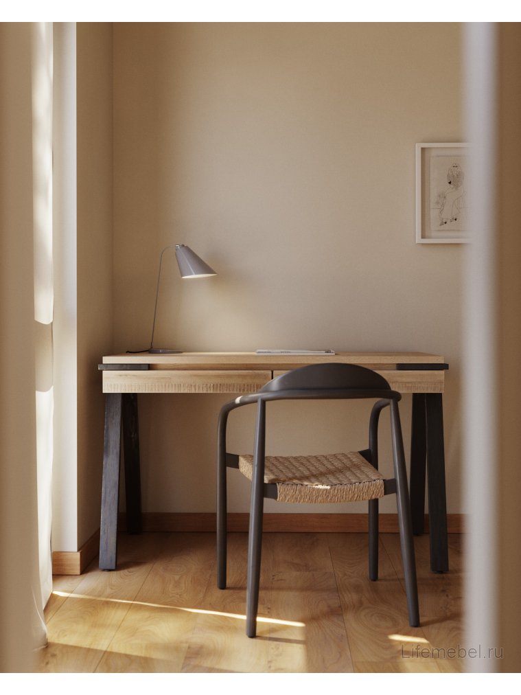 Деревянный стул Glynis черный / натуральный