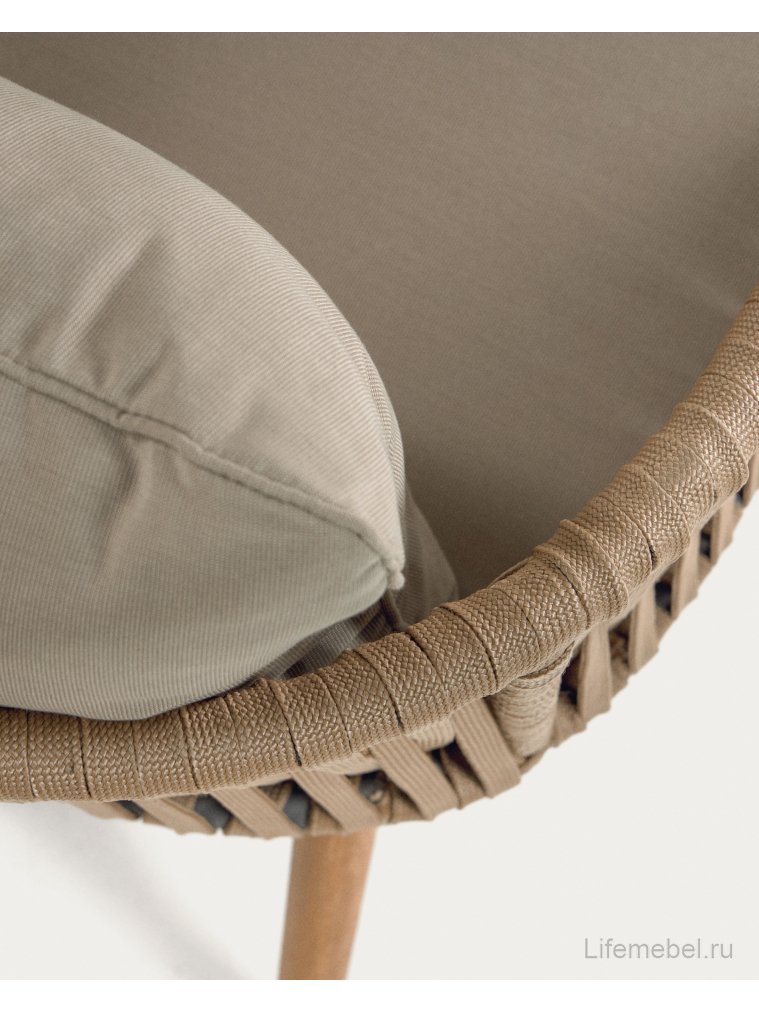 Деревянный стул Hemilce бежевый / серый