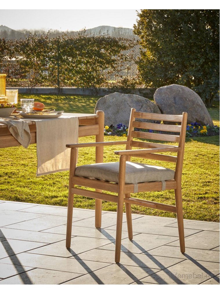 Деревянный стул Simja серый / натуральный