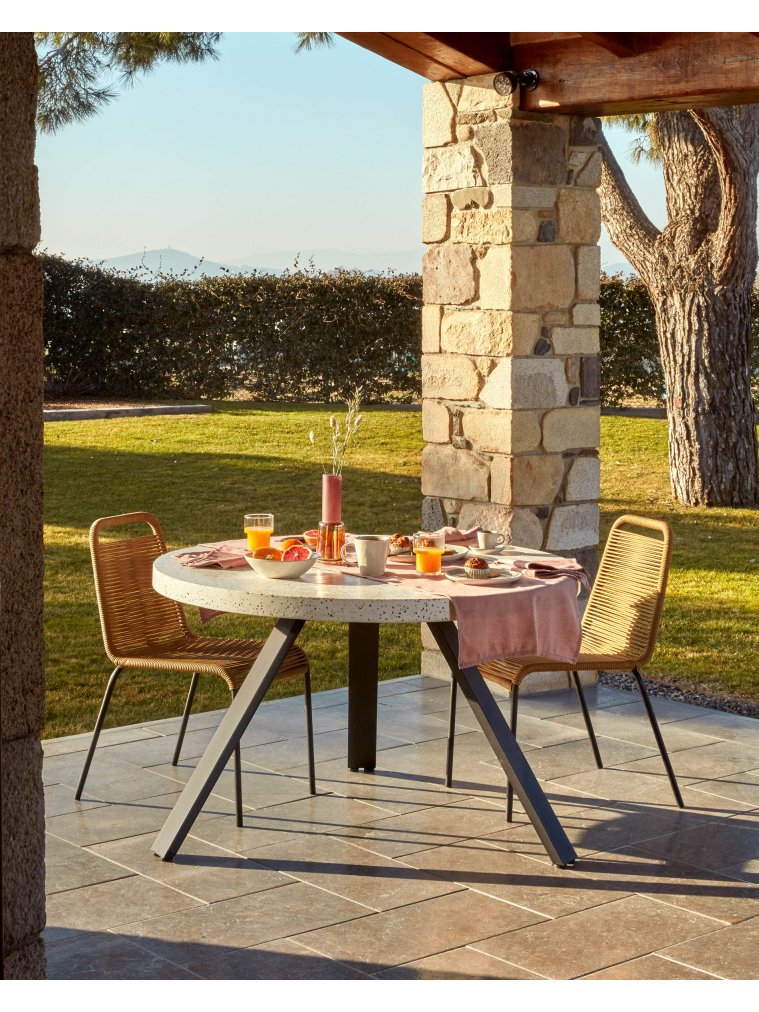 Металлический стул Glenville бежевый