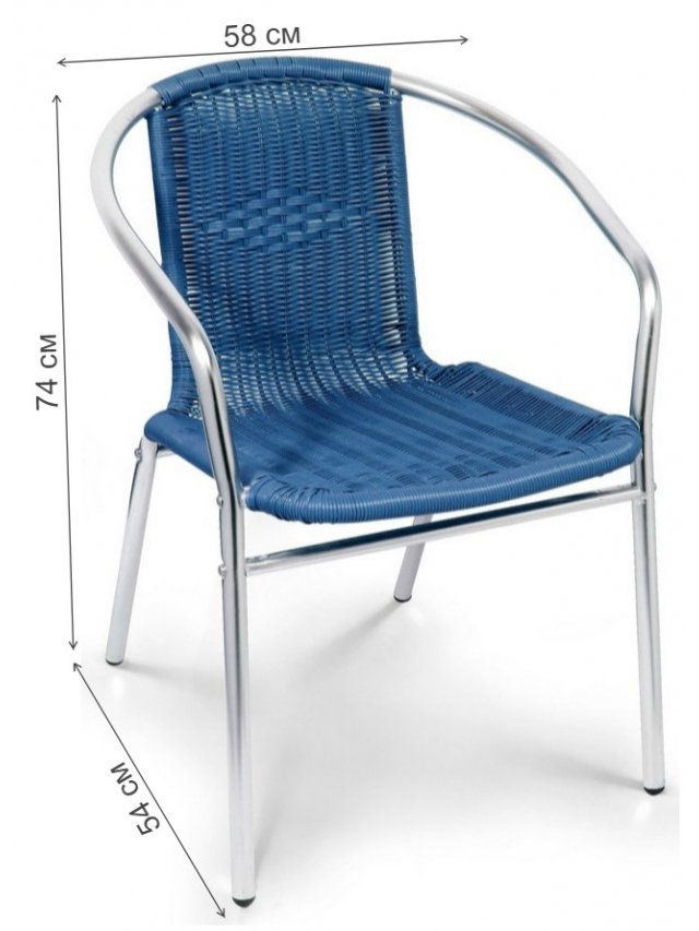 Металлический стул LFT-3199E Blue