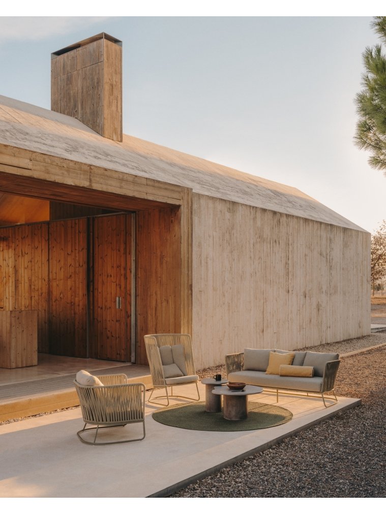 Металлический стул Saconca бежевый