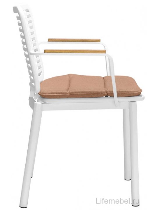 Металлический стул TAG/11002-014-034 терракотовый / белый