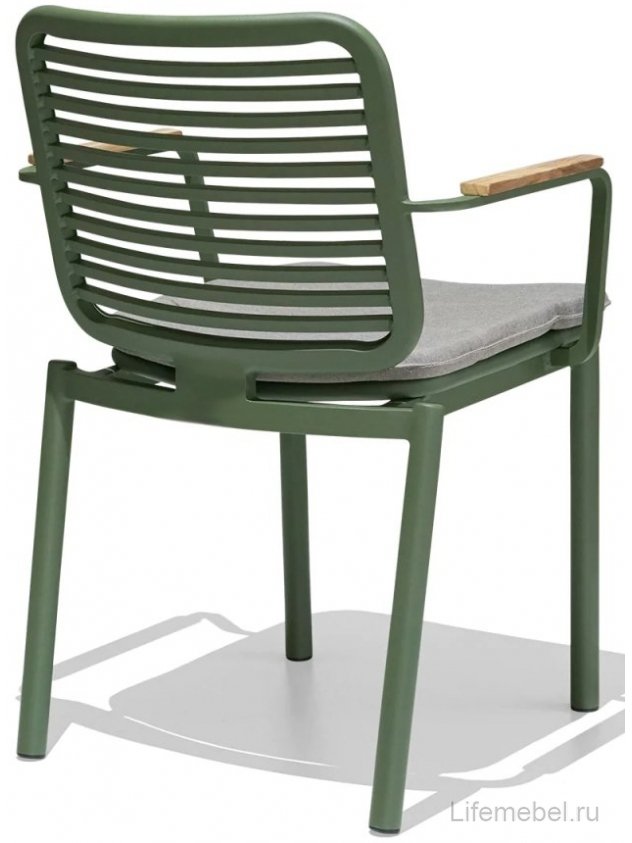 Металлический стул TAG/11002-043-027 светло-серый / зеленый