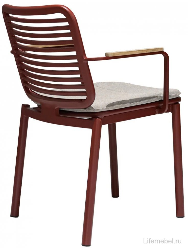 Металлический стул TAG/11002-057-043 светло-бежевый / терракотовый