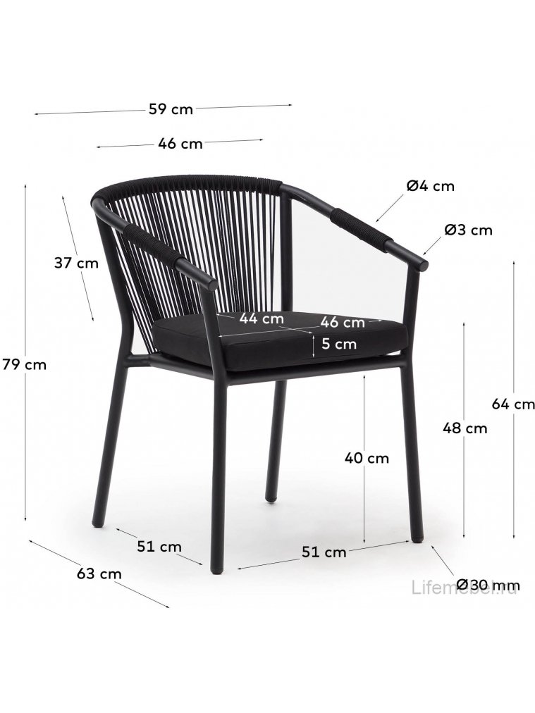 Металлический стул Xelida черный