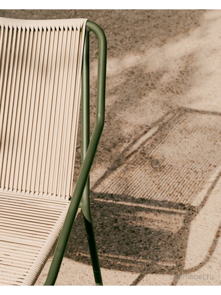 Металлический стул Zivia бежевый / зеленый
