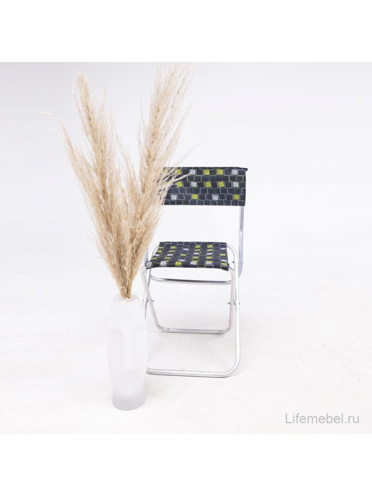 Складной стул Пикник ткань разноцветная / алюминий