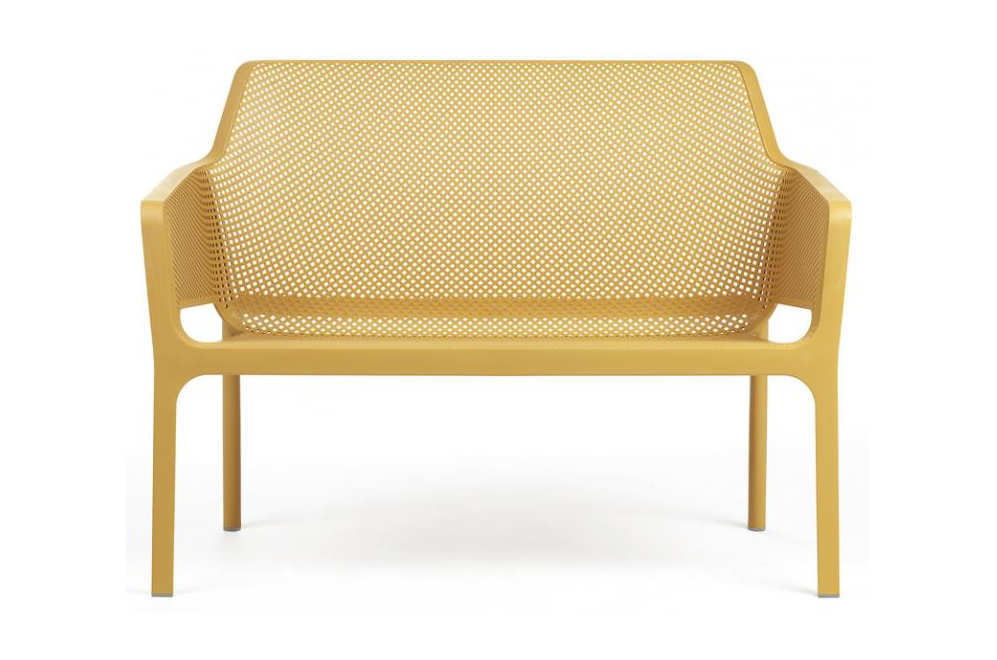 Пластиковый диван Net Bench горчичный