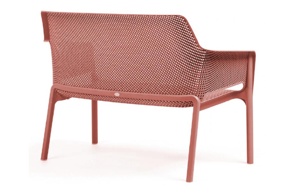 Пластиковый диван Net Bench коралловый