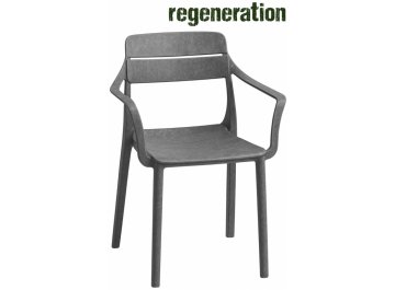 Кресло пластиковое Cassia базальт