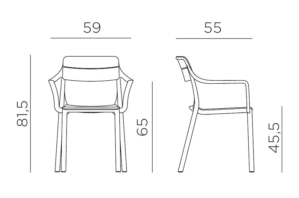 Кресло пластиковое Cassia бежевый