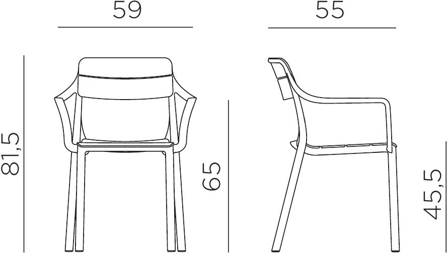 Кресло пластиковое Cassia майя