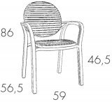 Пластиковое кресло Gardenia кофе