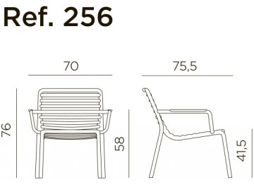 Лаунж-кресло пластиковое Doga Relax капучино