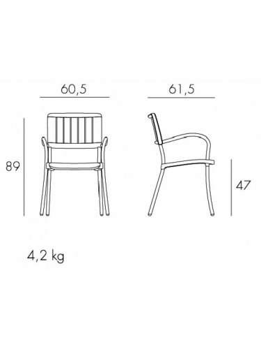 Пластиковое кресло Musa кофе