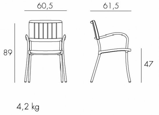 Пластиковое кресло Musa кофе
