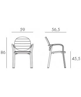 Кресло пластиковое Palma