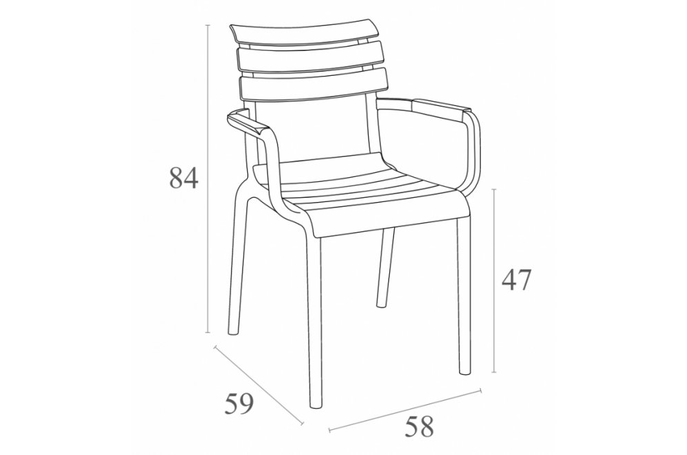 Кресло пластиковое Paris бежевый