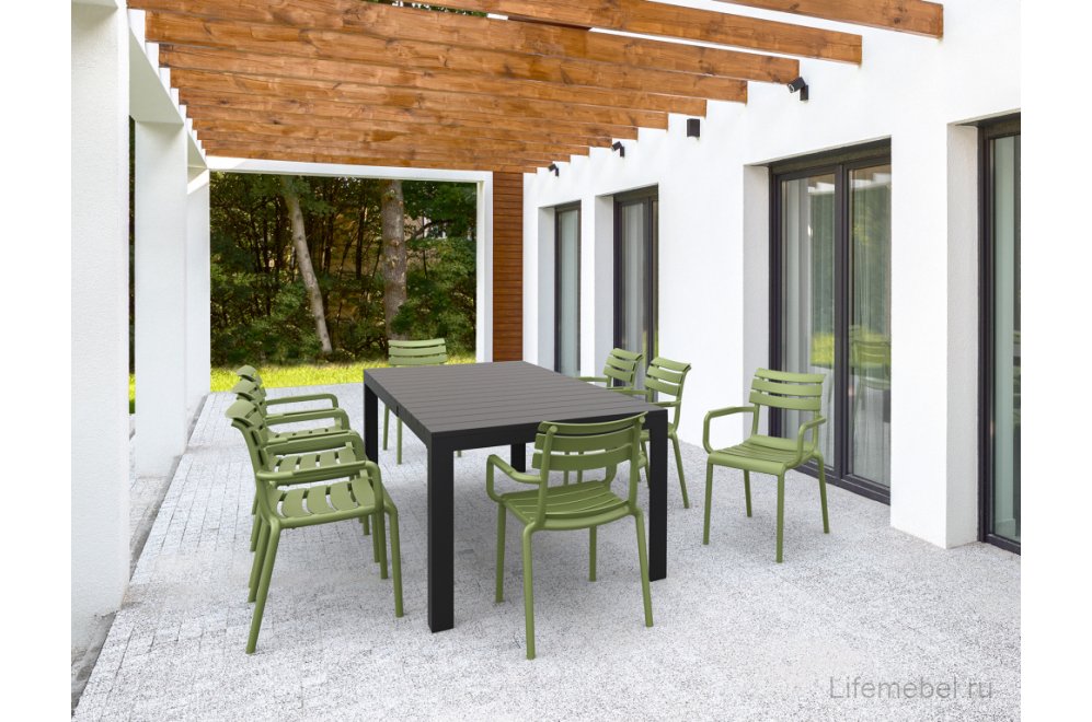 Кресло пластиковое Paris оливковый