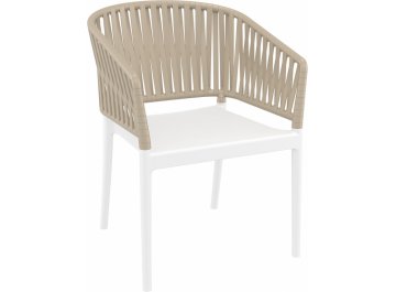 Кресло пластиковое Portofino белый / бежевый