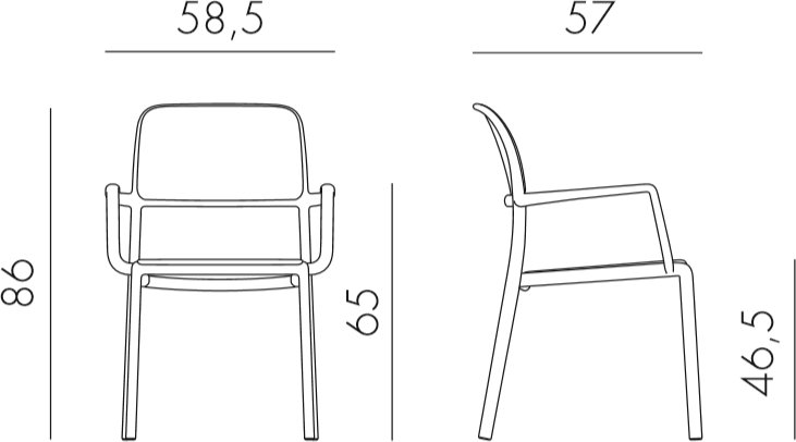 Кресло пластиковое Riva красный