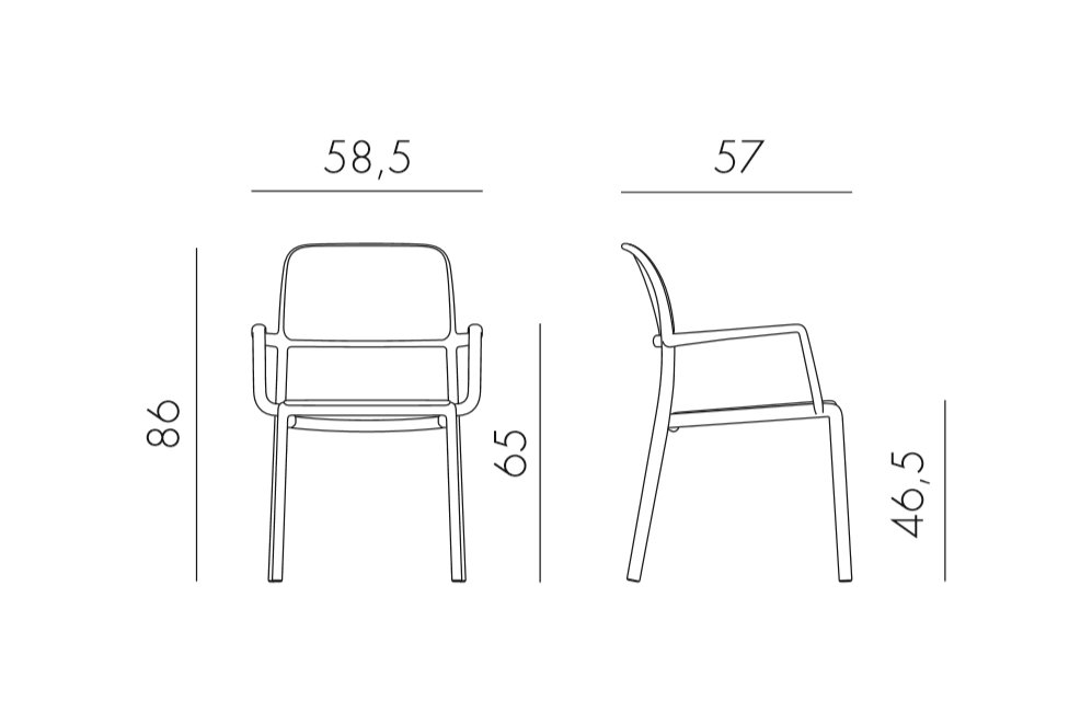 Кресло пластиковое Riva красный