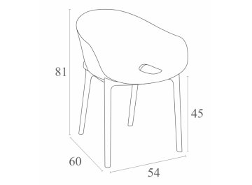 Кресло пластиковое Sky Pro белый