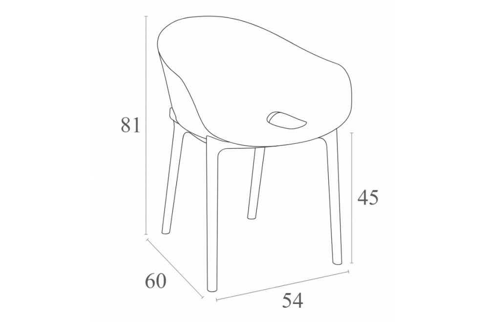 Кресло пластиковое Sky Pro белый