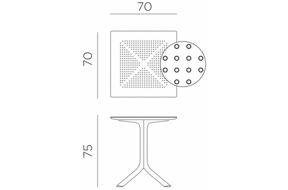 Пластиковый стол 003/4008416000 агава