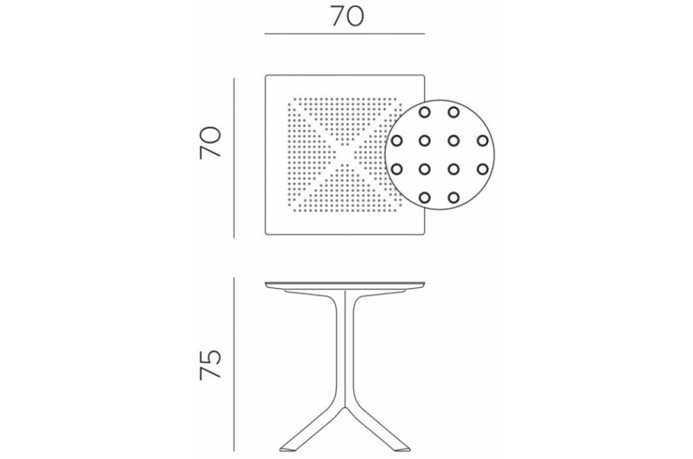 Пластиковый стол 003/4008453000 табак