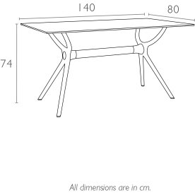 Стол пластиковый Air Table 140