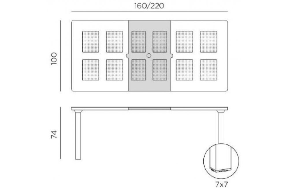 Пластиковый стол Levante белый