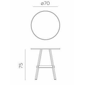 Стол пластиковый обеденный Combo 70 терра