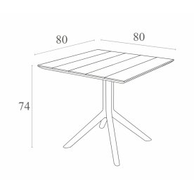 Стол пластиковый Paris Table 80