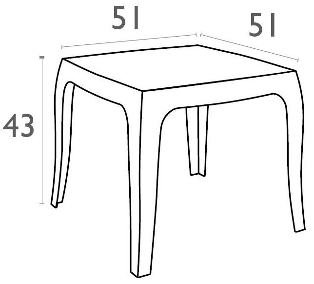 Пластиковый стол Queen прозрачный
