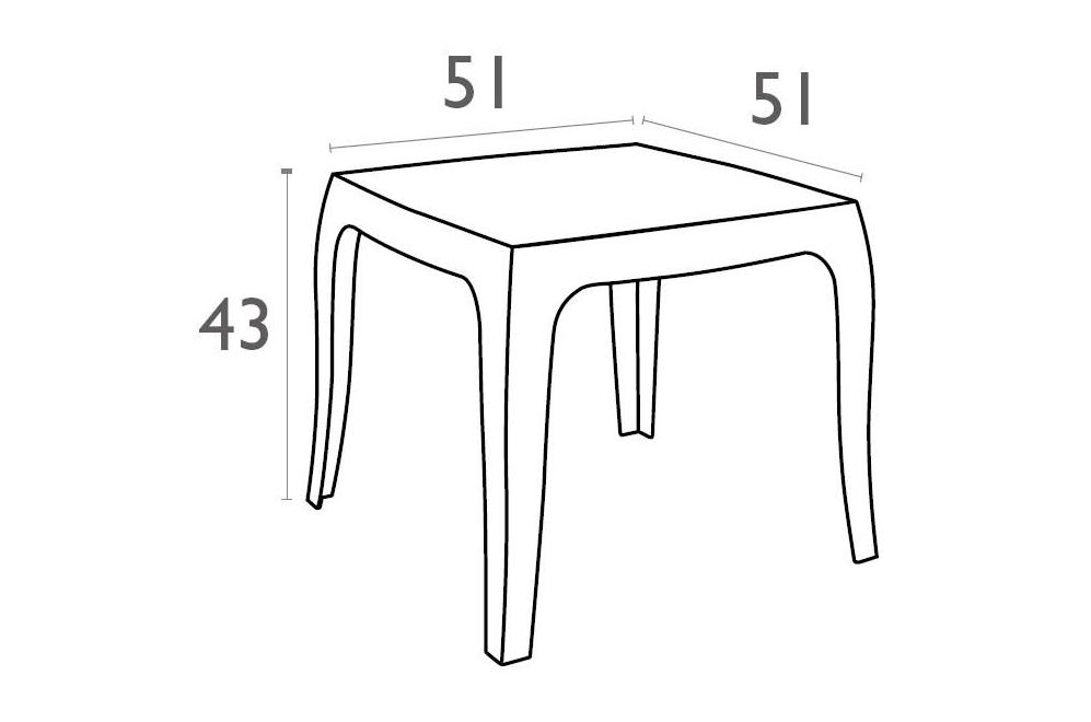 Пластиковый стол Queen прозрачный