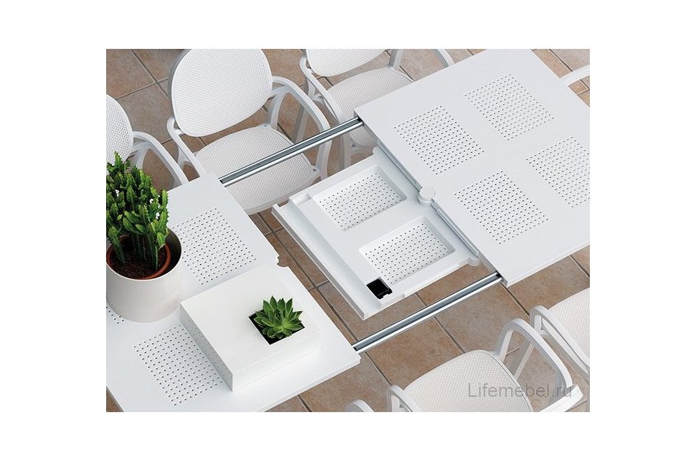 Стол пластиковый раздвижной Libeccio белый