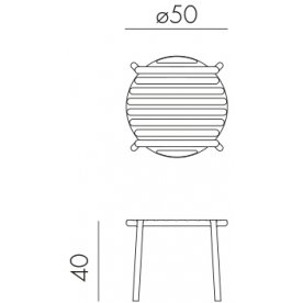Столик пластиковый журнальный Doga табак