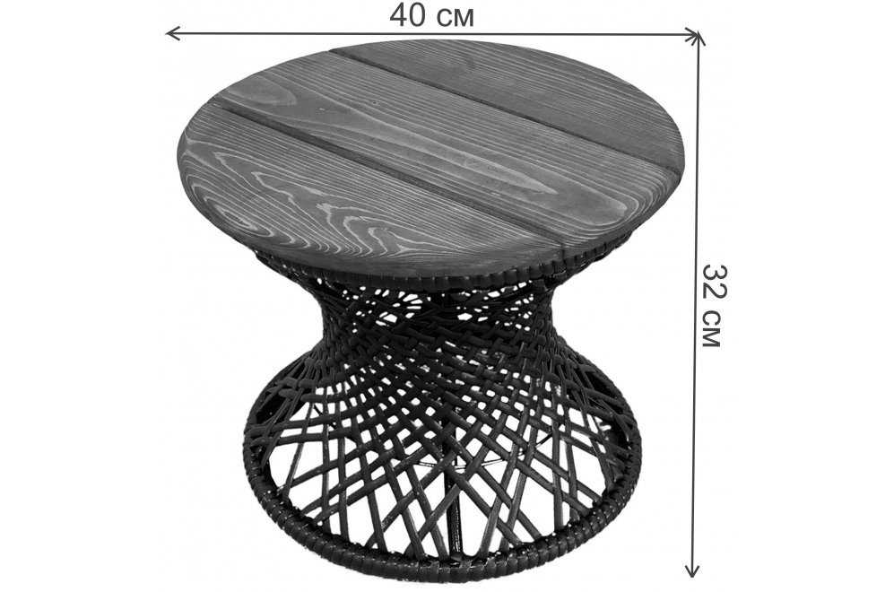 Стол из ротанга Бонго мини 0,40 м коричневый