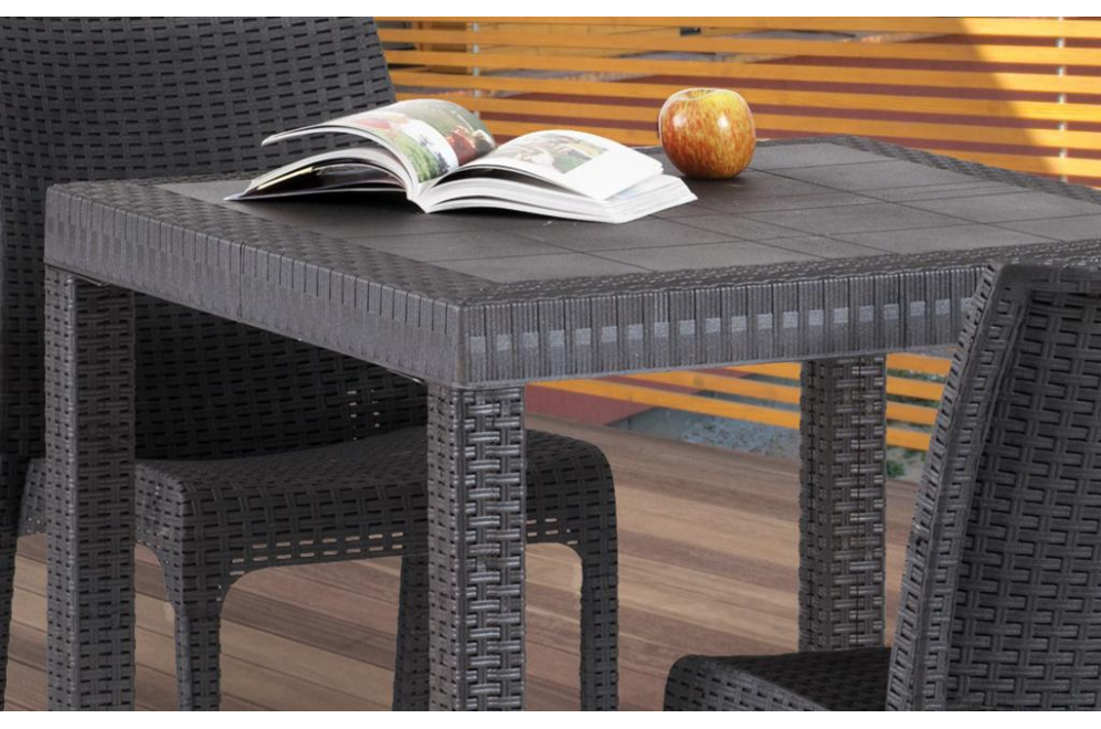 Стол из ротанга Dallas антрацит