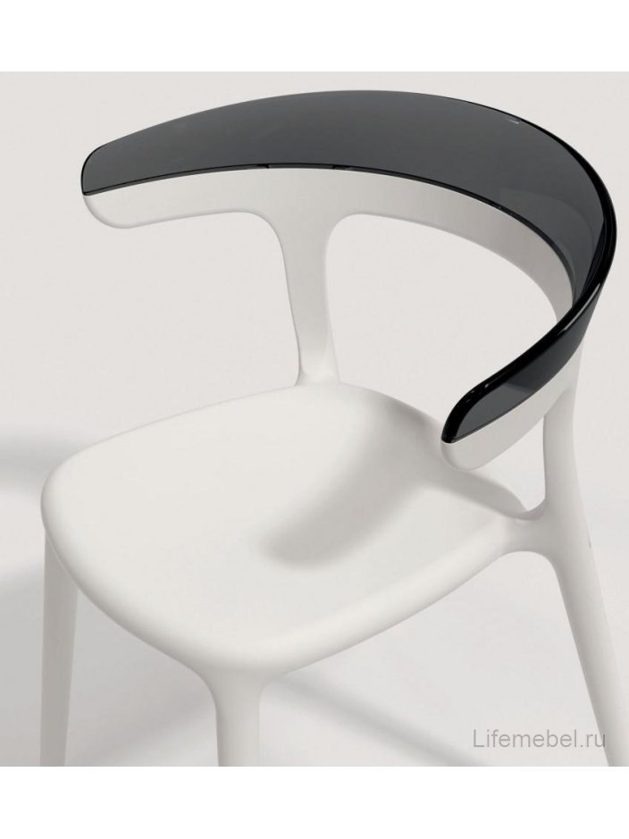 Пластиковый стул PP/luna42-01 черный / белый