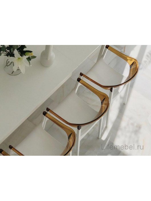 Пластиковый стул 234/059-4607 янтарный / белый