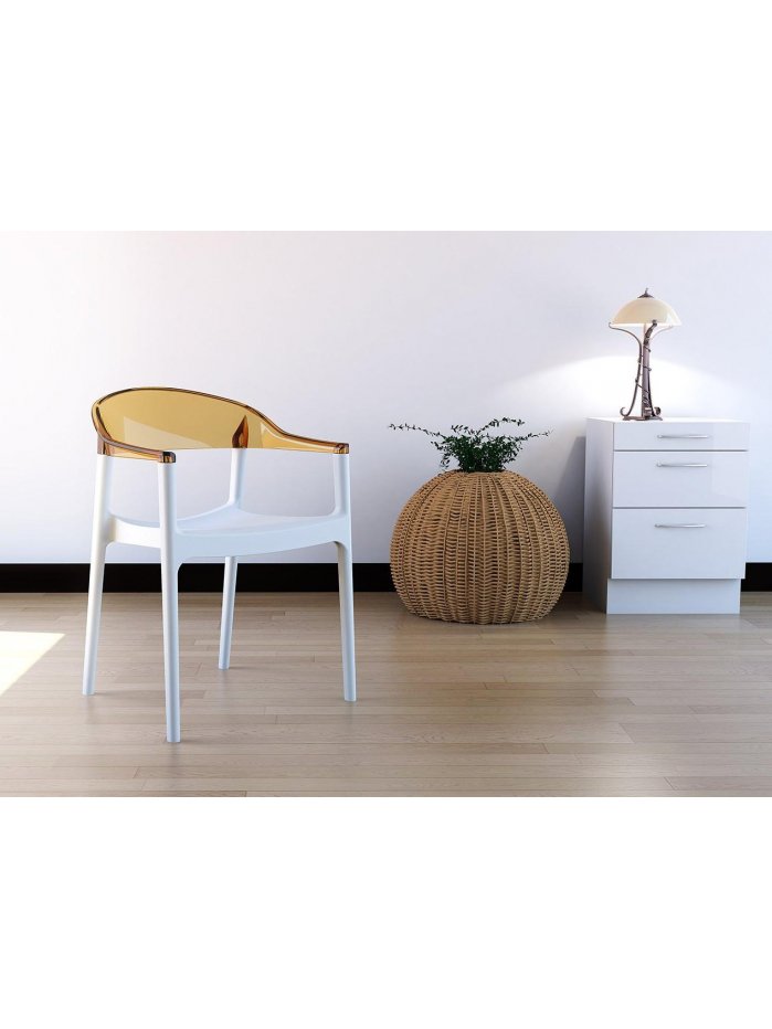 Пластиковый стул 234/059-4607 янтарный / белый