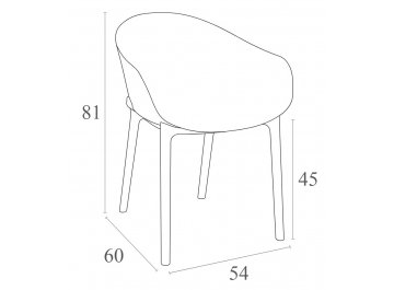 Пластиковый стул 234/102-9299